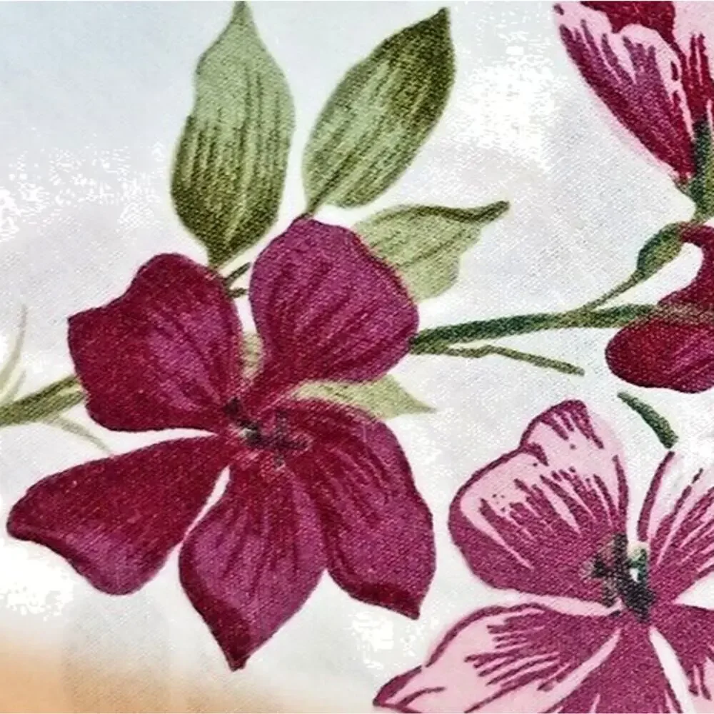 2 Bed‎ Pillow Cases Vintage Floral French Country VIOLETS Cottage Farm Romantic